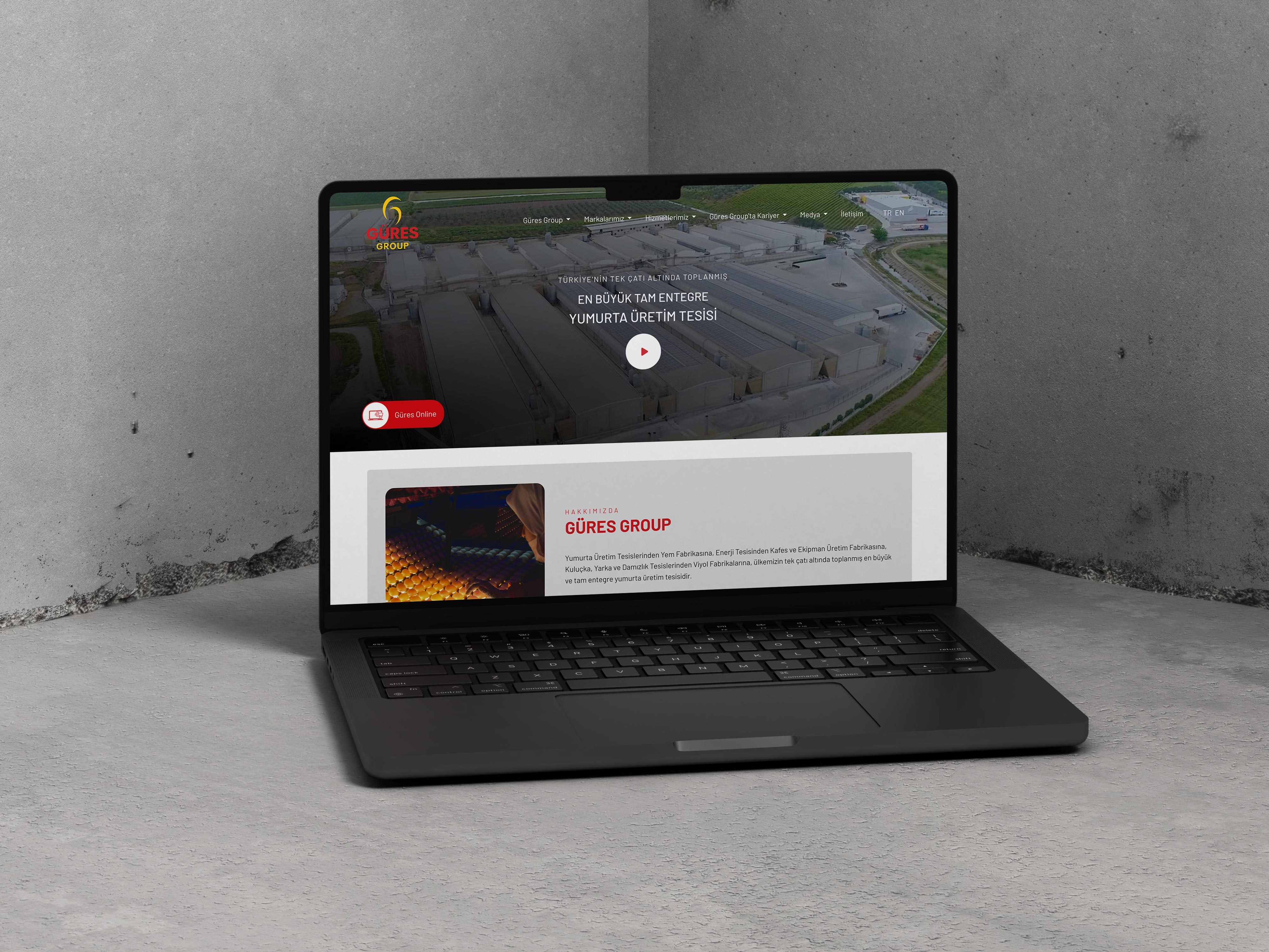 Yumurta ve tavukçuluk sektörünün dev ismi Güres Grup’un web sitesini baştan sona tasarlayıp geliştirdik. WebMind dokunuşuyla hayata geçirdiğimiz bu projede, markanın köklü kurumsal yapısını modern tasarım ve yüksek performanslı bir dijital altyapıyla bir araya getirdik.